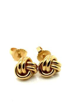 Tiffany & Co. 18K Yellow Gold Love Knot Stud Earrings
